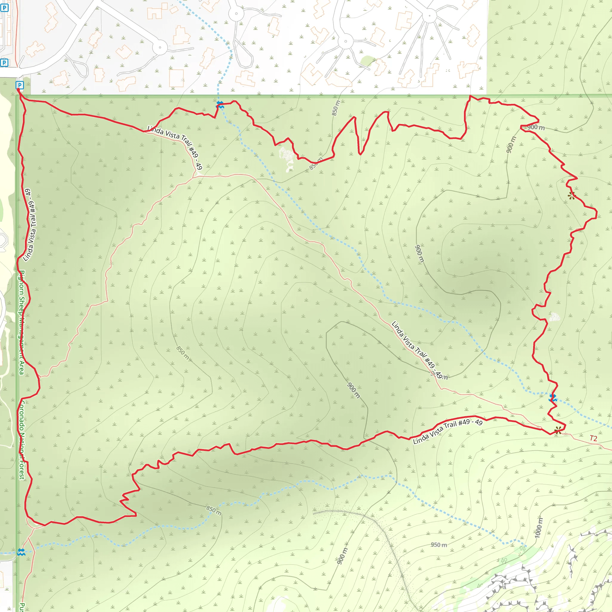 Linda Vista 49 Loop Trail mobile static map