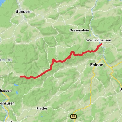 Wildewiese to Wenholthausen Walk mobile static map