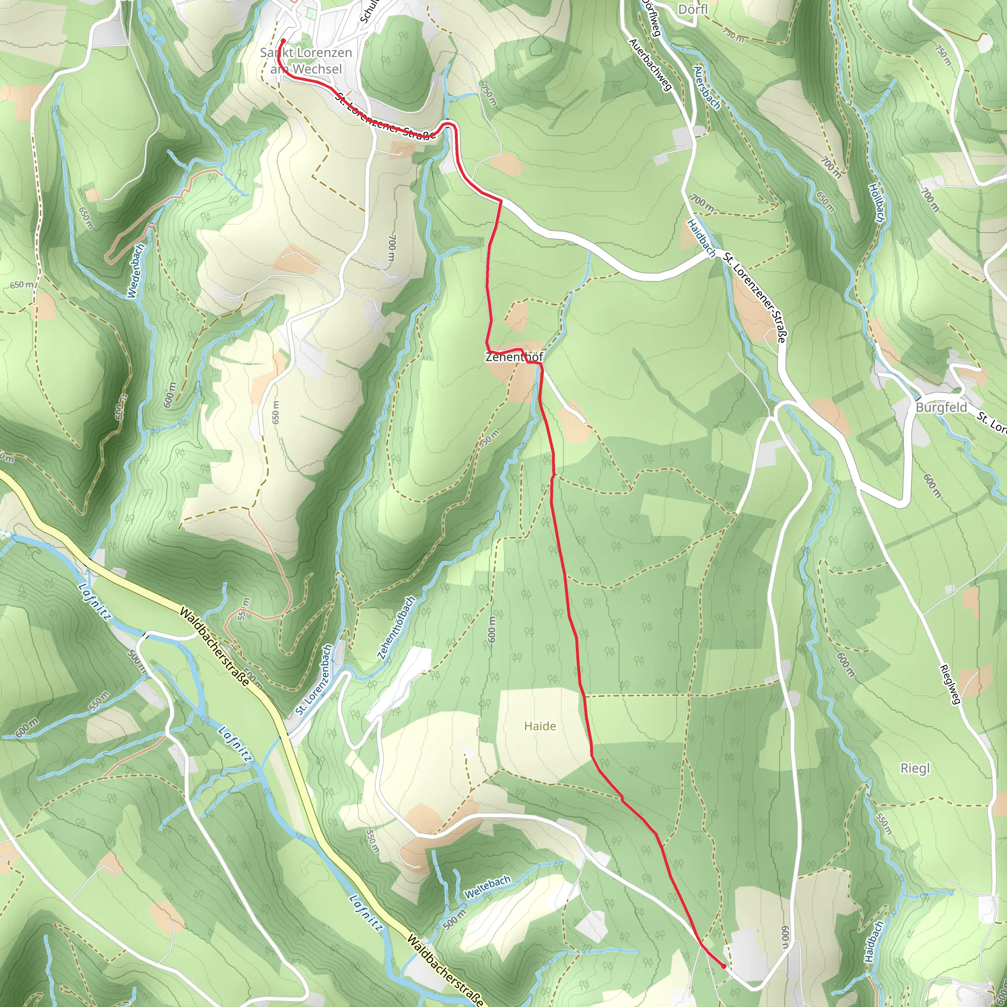 Roman Forest Hike mobile static map