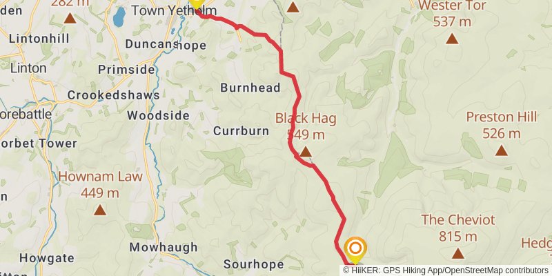 Stranraer to Middleton in Teesdale Walk stage 18 Map