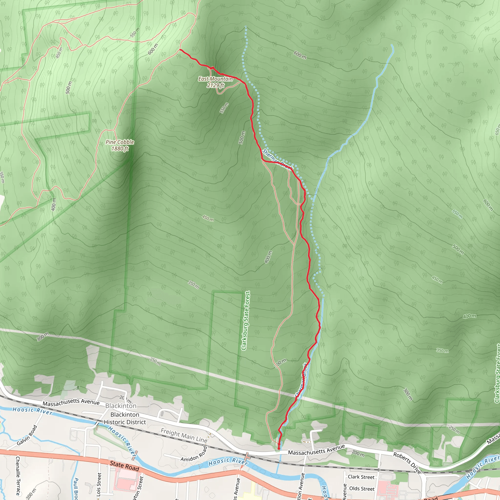 Sherman Brook Campsite via Appalachian Trail mobile static map