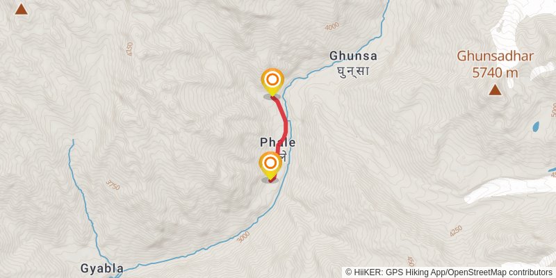 Great Himalayan Trail stage 5 Map