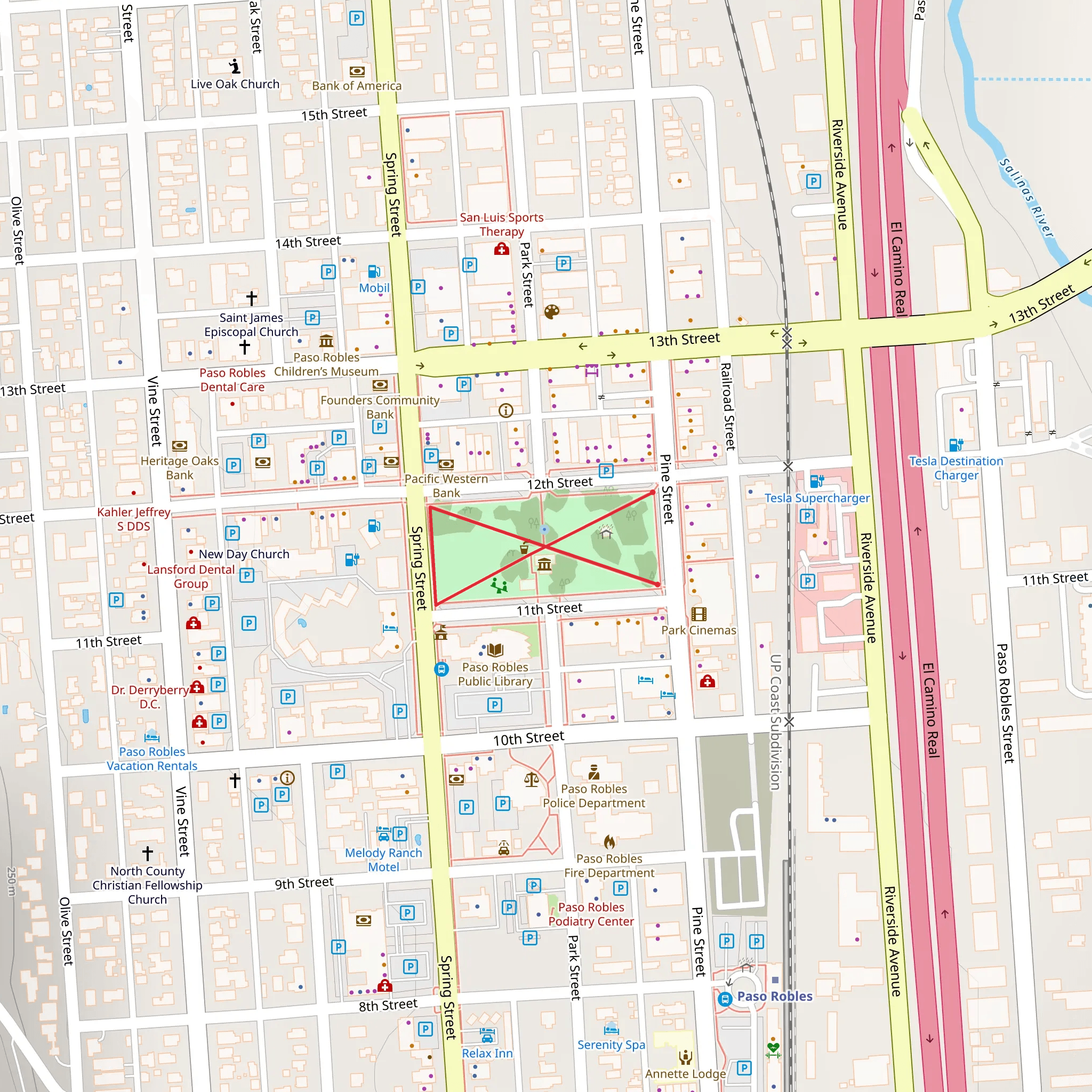 City Park mobile static map