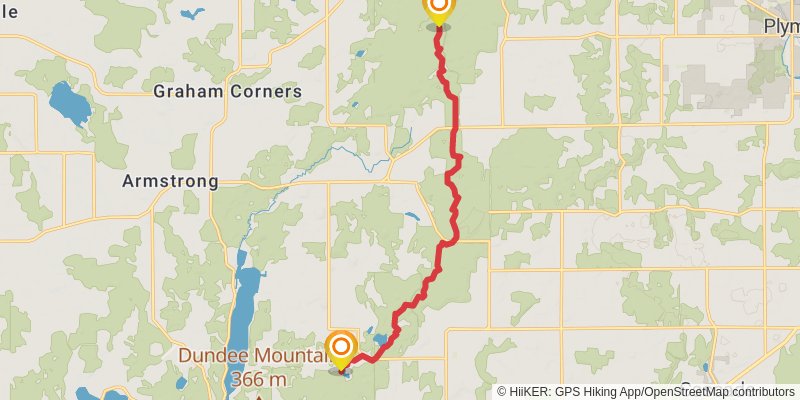 Ice Age National Scenic Trail - Kettle Moraine State Forest stage 2 Map