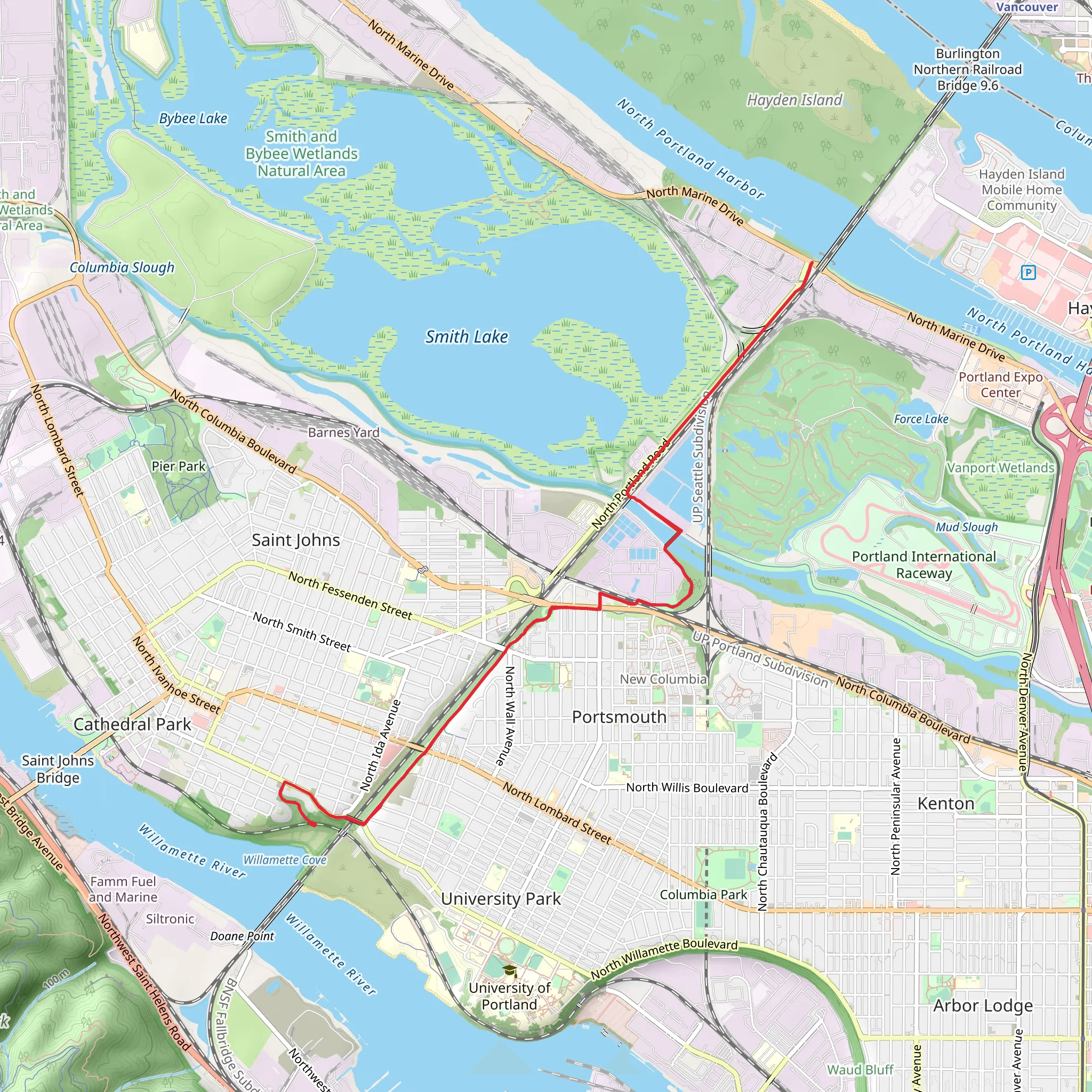Peninsula Crossing Trail mobile static map