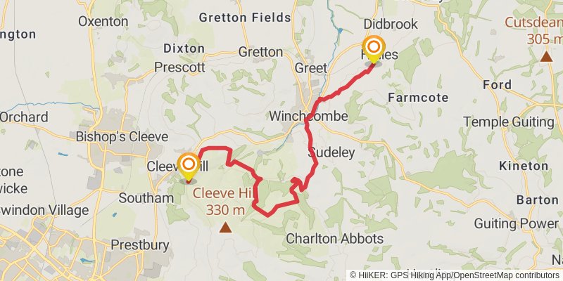 Cotswold Round stage 15 Map