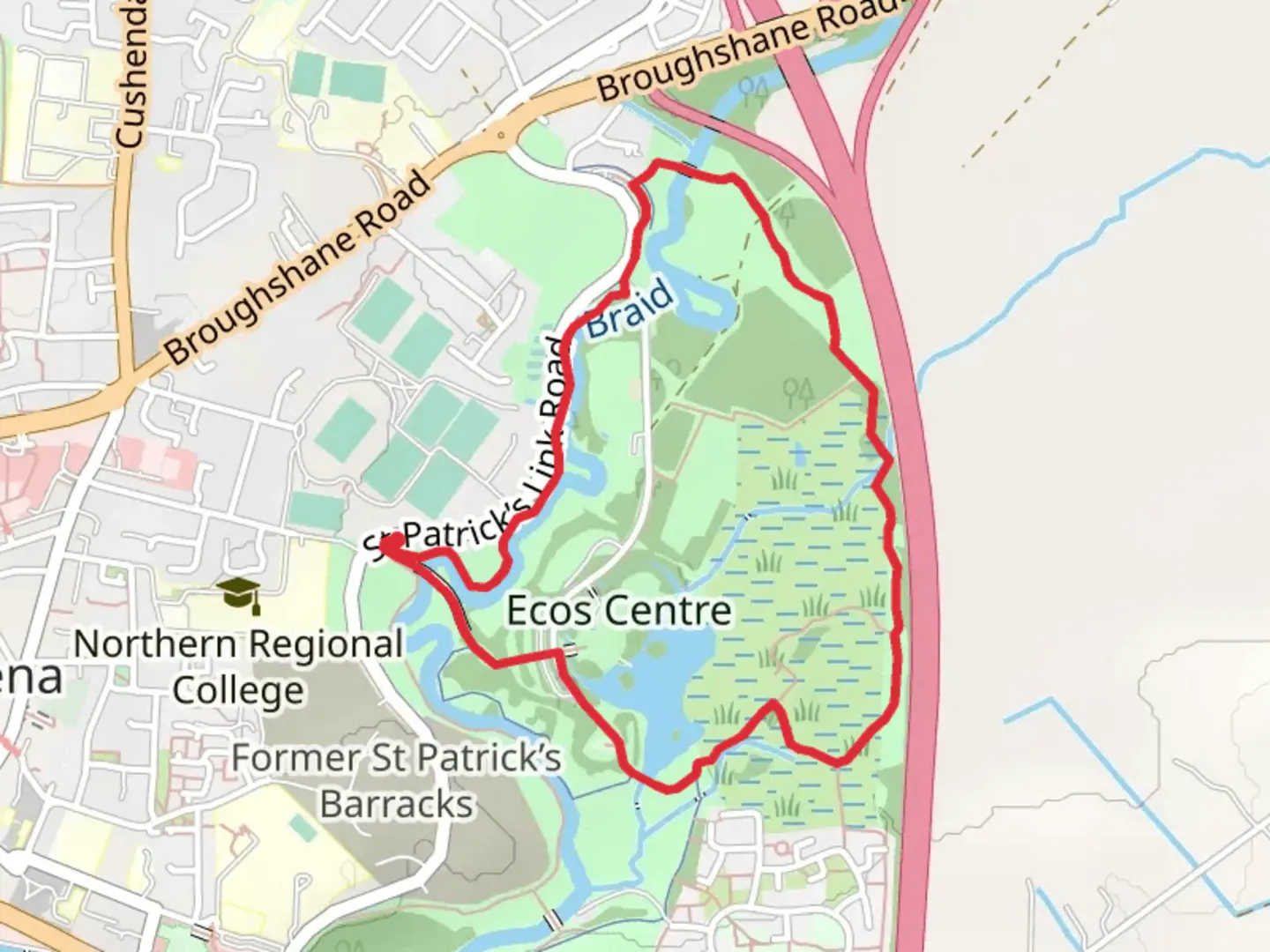 An image depicting the trail Ecos Reserve Trail and its surrounding area.