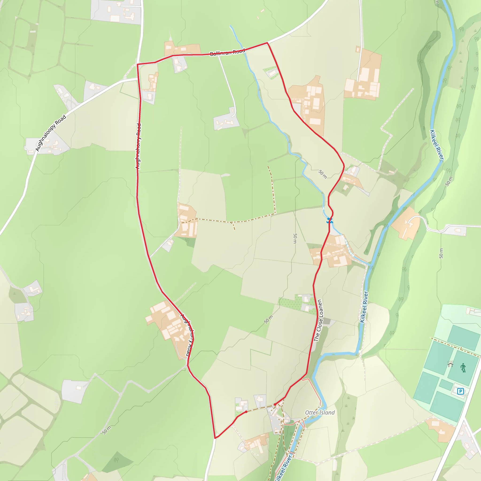 Hanna’s Close - The Green Lane Walk mobile static map