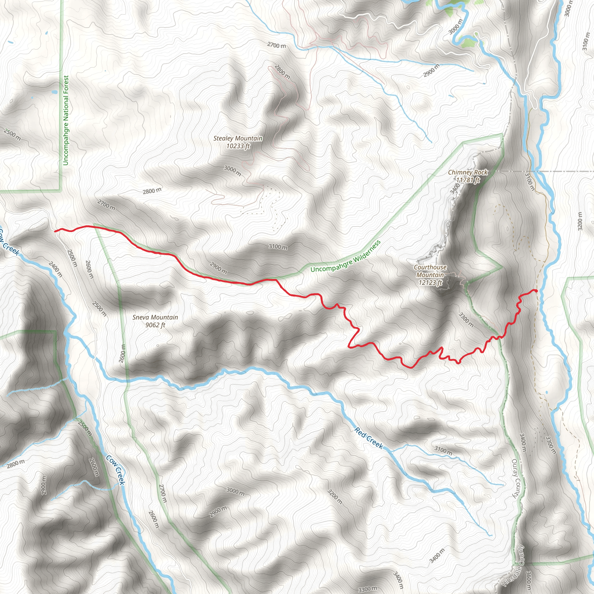 Courthouse Trail mobile static map