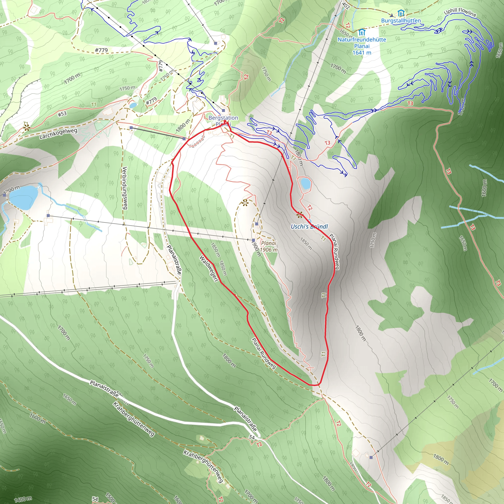 Planai Panorama Loop mobile static map