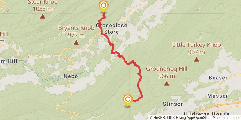 Appalachian Trail stage 59 Map