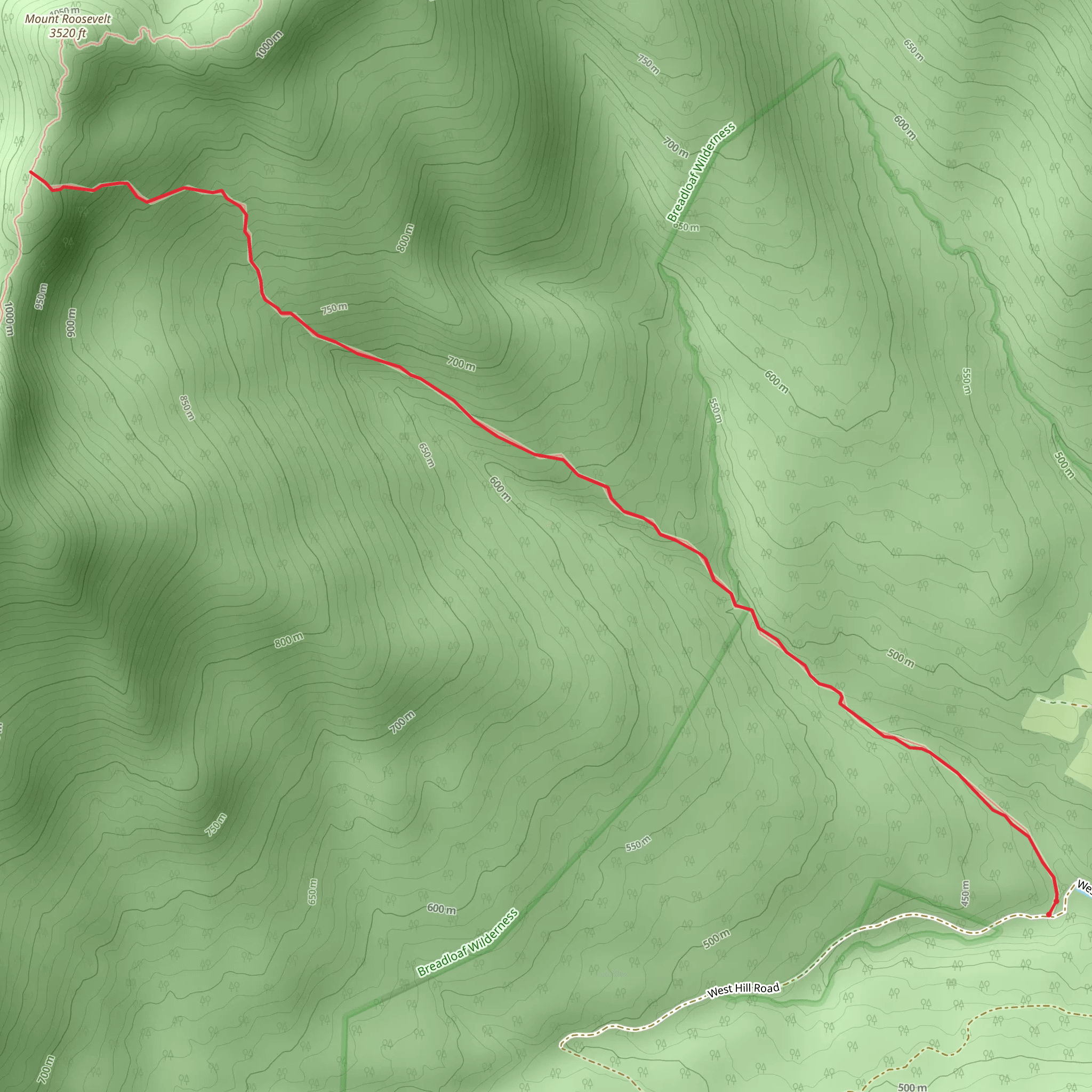 Clark Brook Trail mobile static map