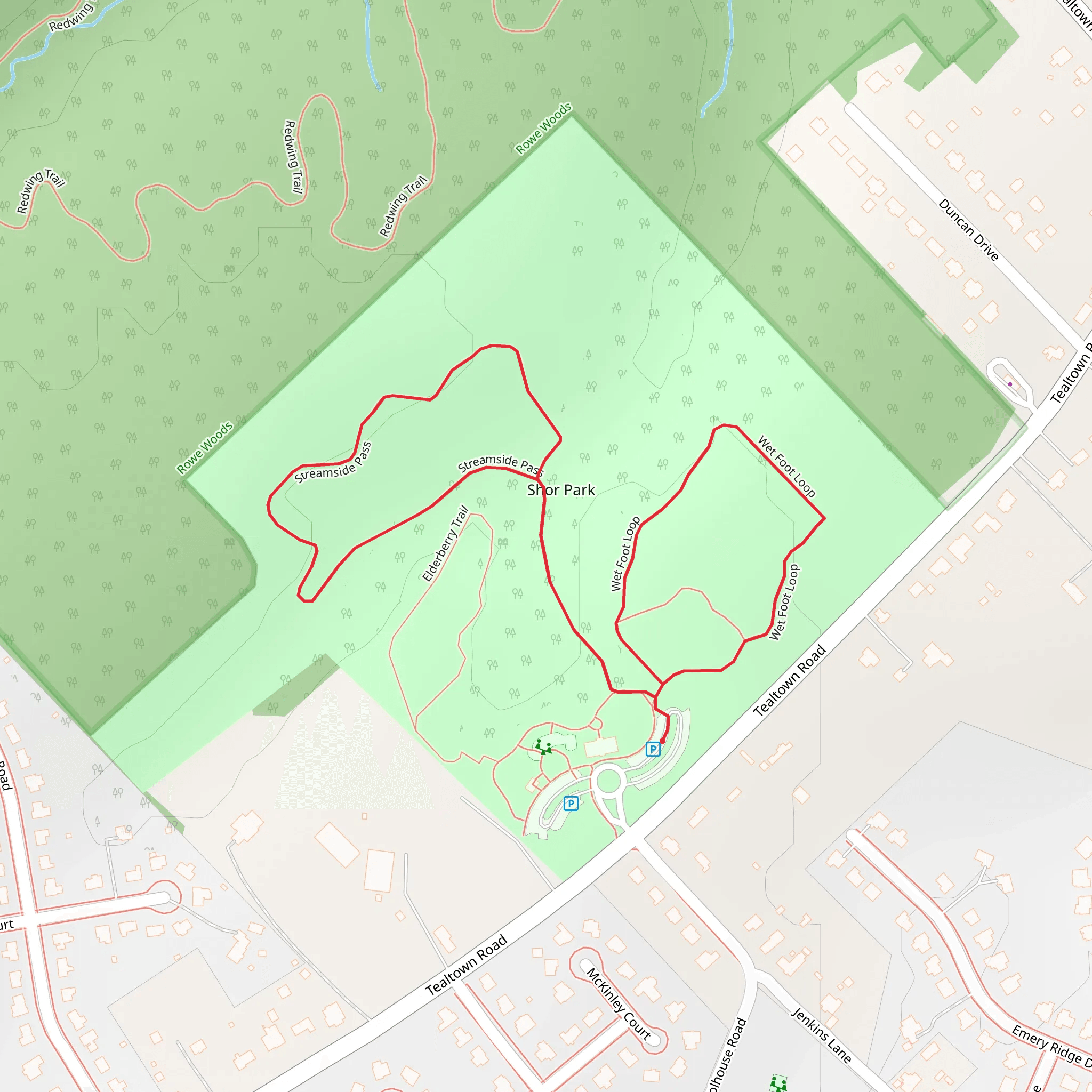 Shor Park Loop mobile static map