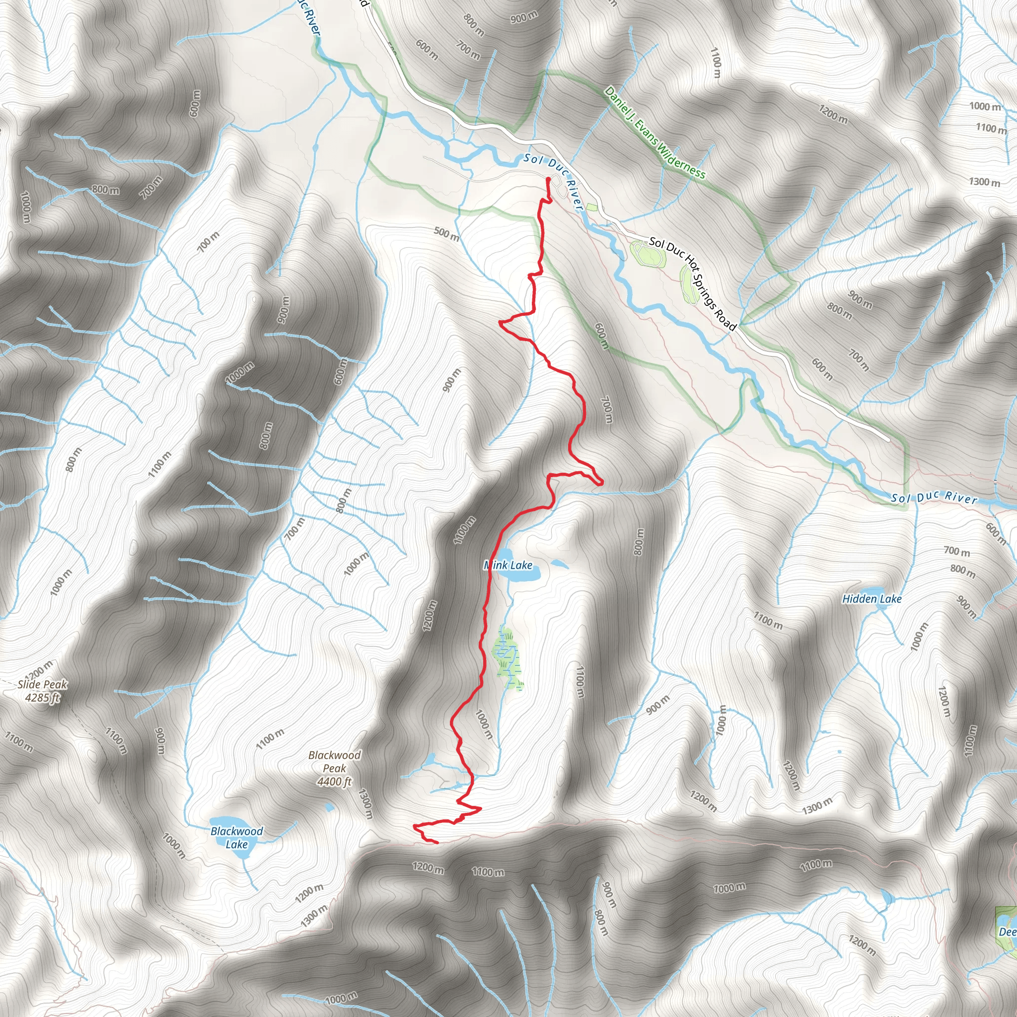 Mink Lake Trail mobile static map