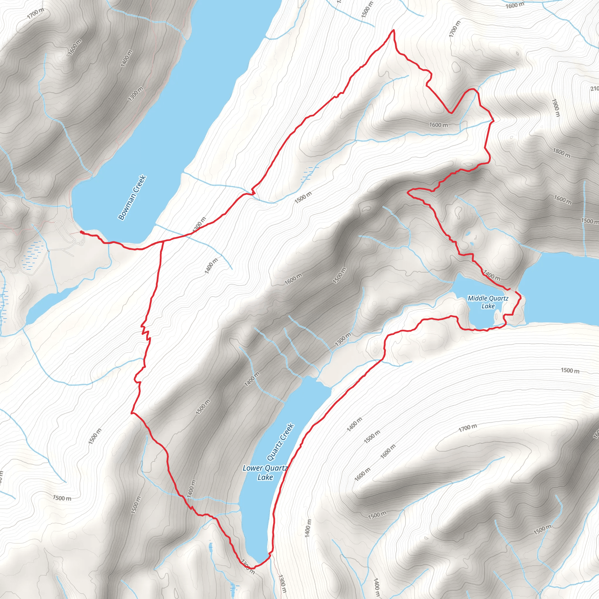 Quartz Lake Loop Trail mobile static map