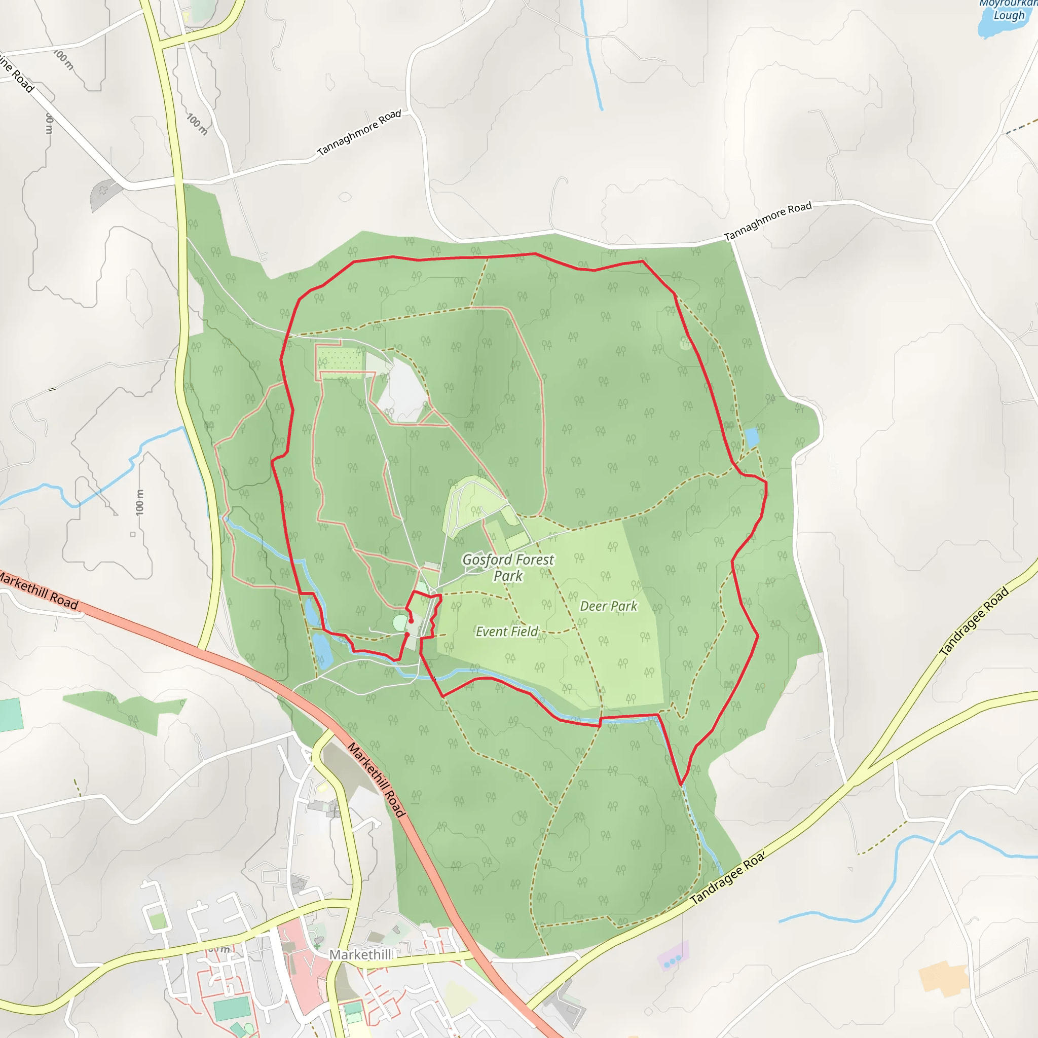 Gosford Forest Park - Boundary Trail mobile static map