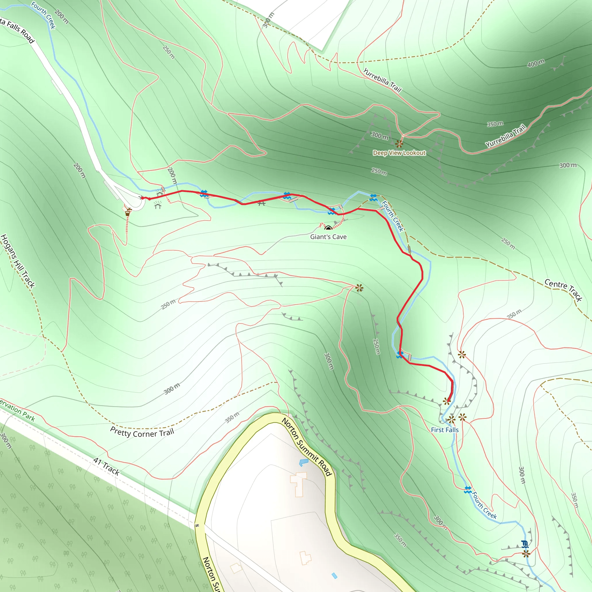 First Falls Walk mobile static map
