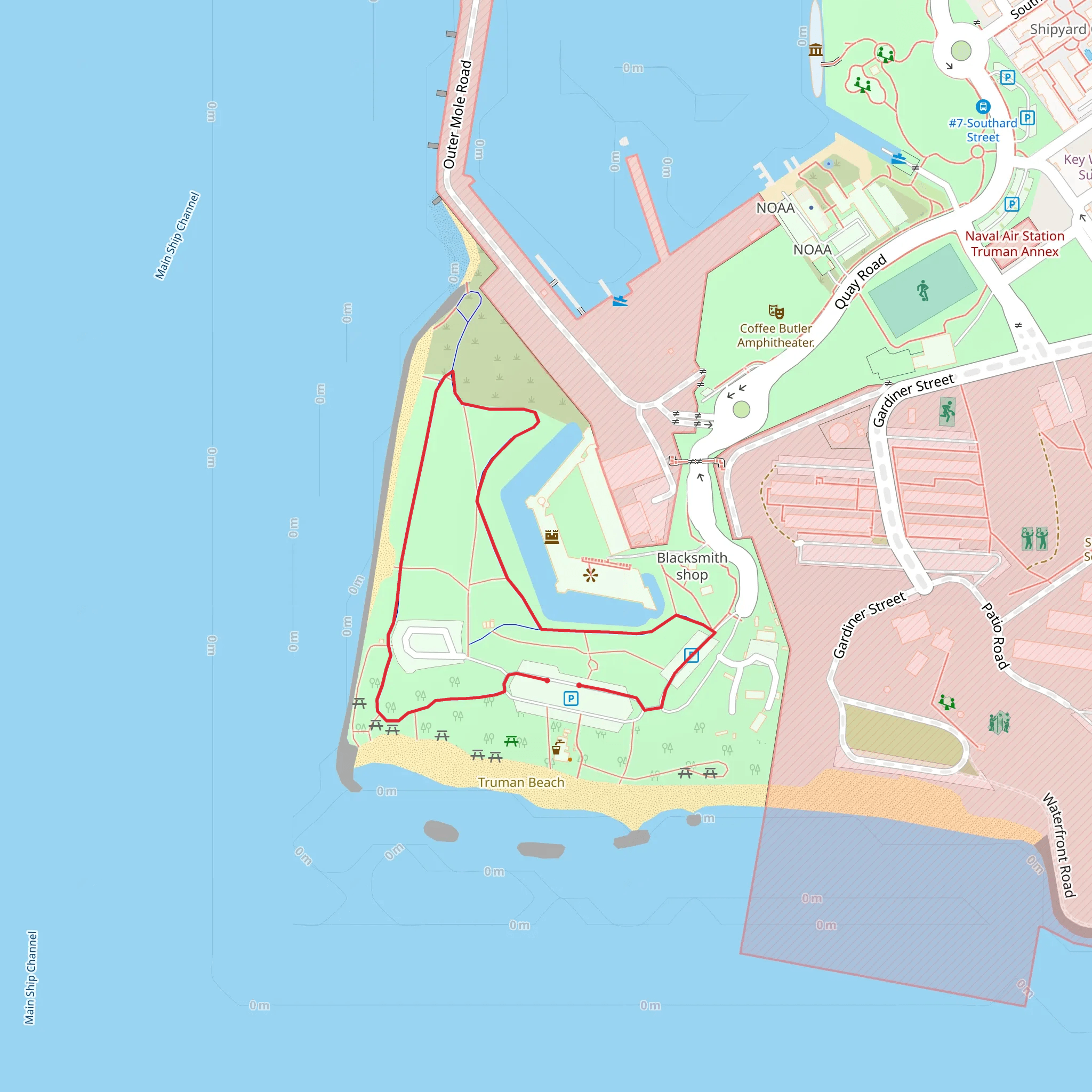 Fort Zachary Taylor Historic State Park Loop mobile static map
