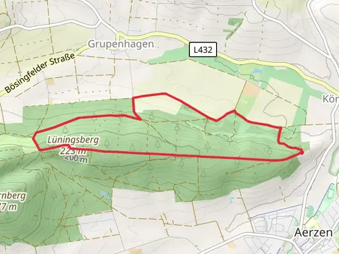 Lueningsberg via Pyrmonter Weg and Hansaweg