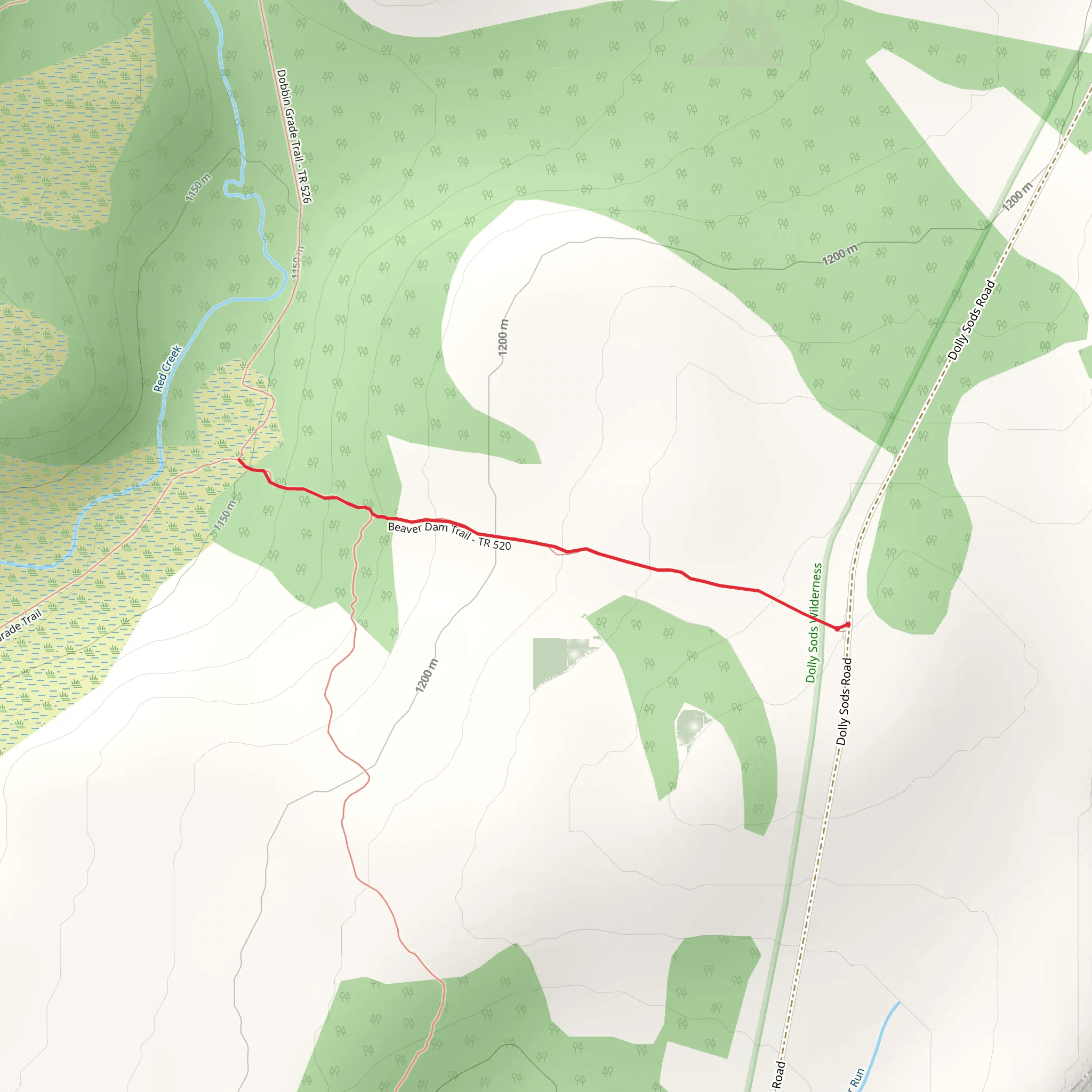 Beaver Dam Trail mobile static map