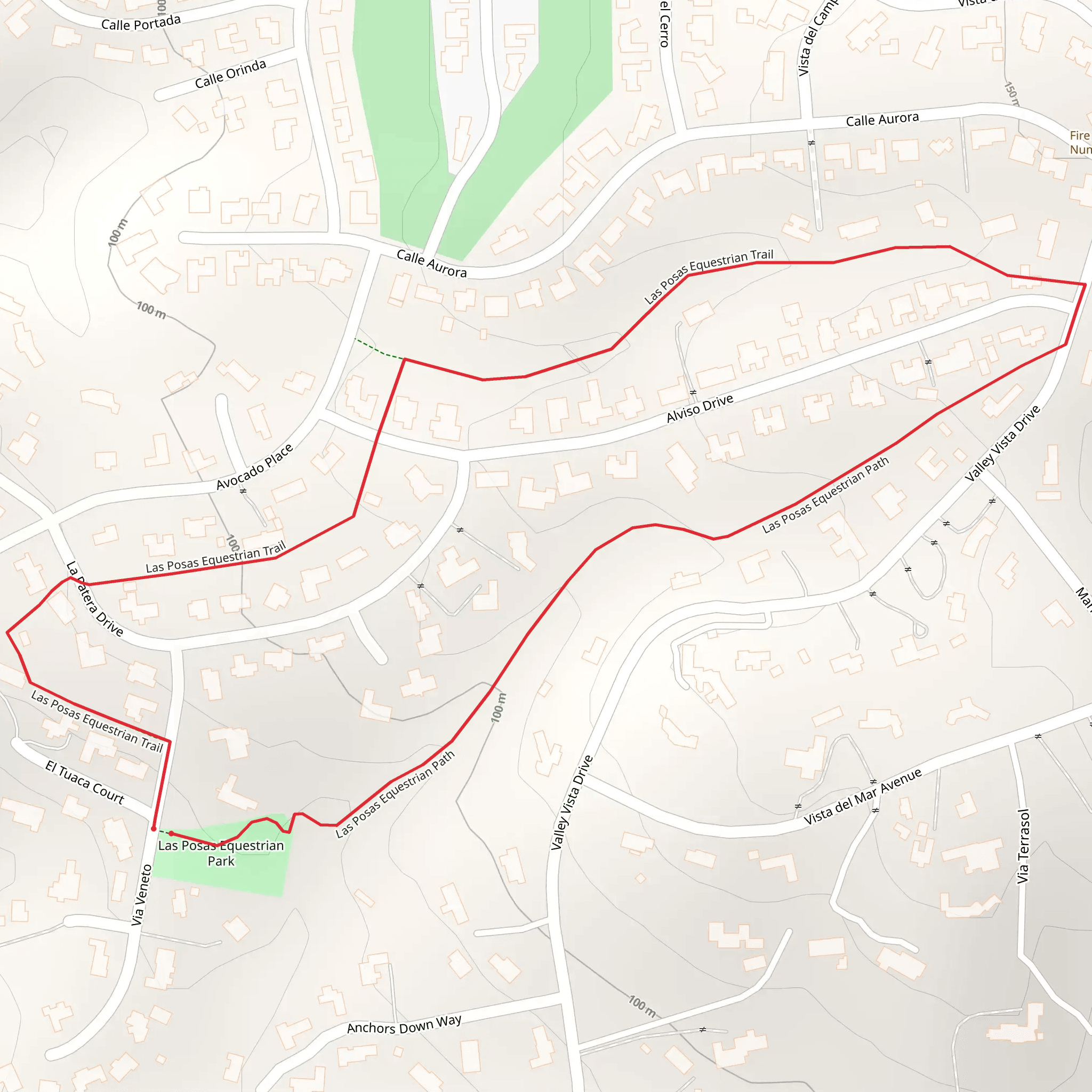 Las Posas Equestrian Loop Trail mobile static map