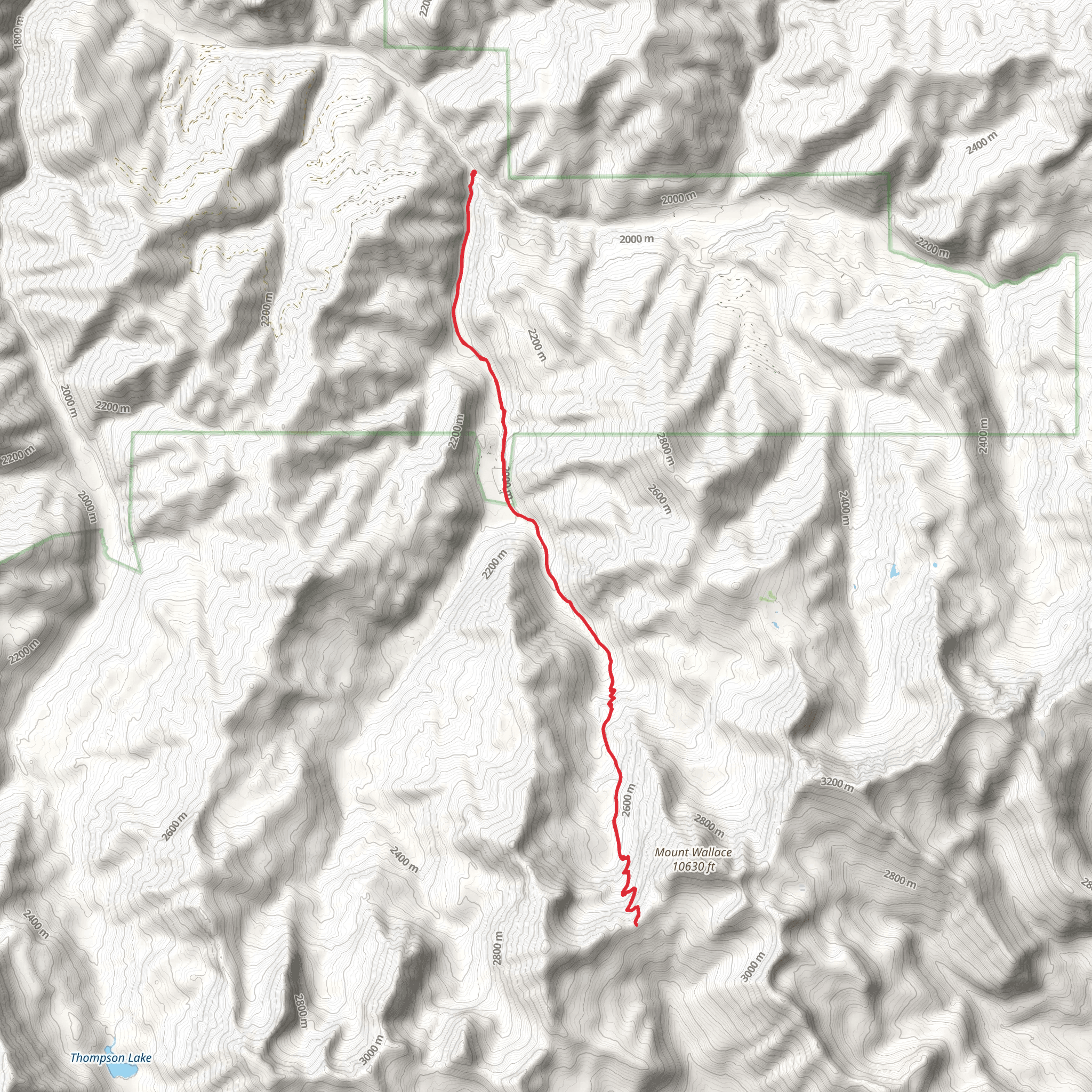 Wallace Pass Trail mobile static map