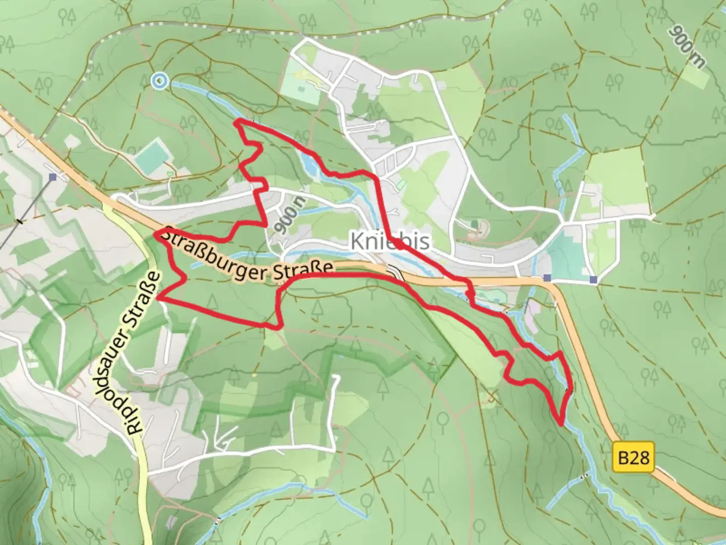 An image depicting the trail Klostersteig Loop and its surrounding area.
