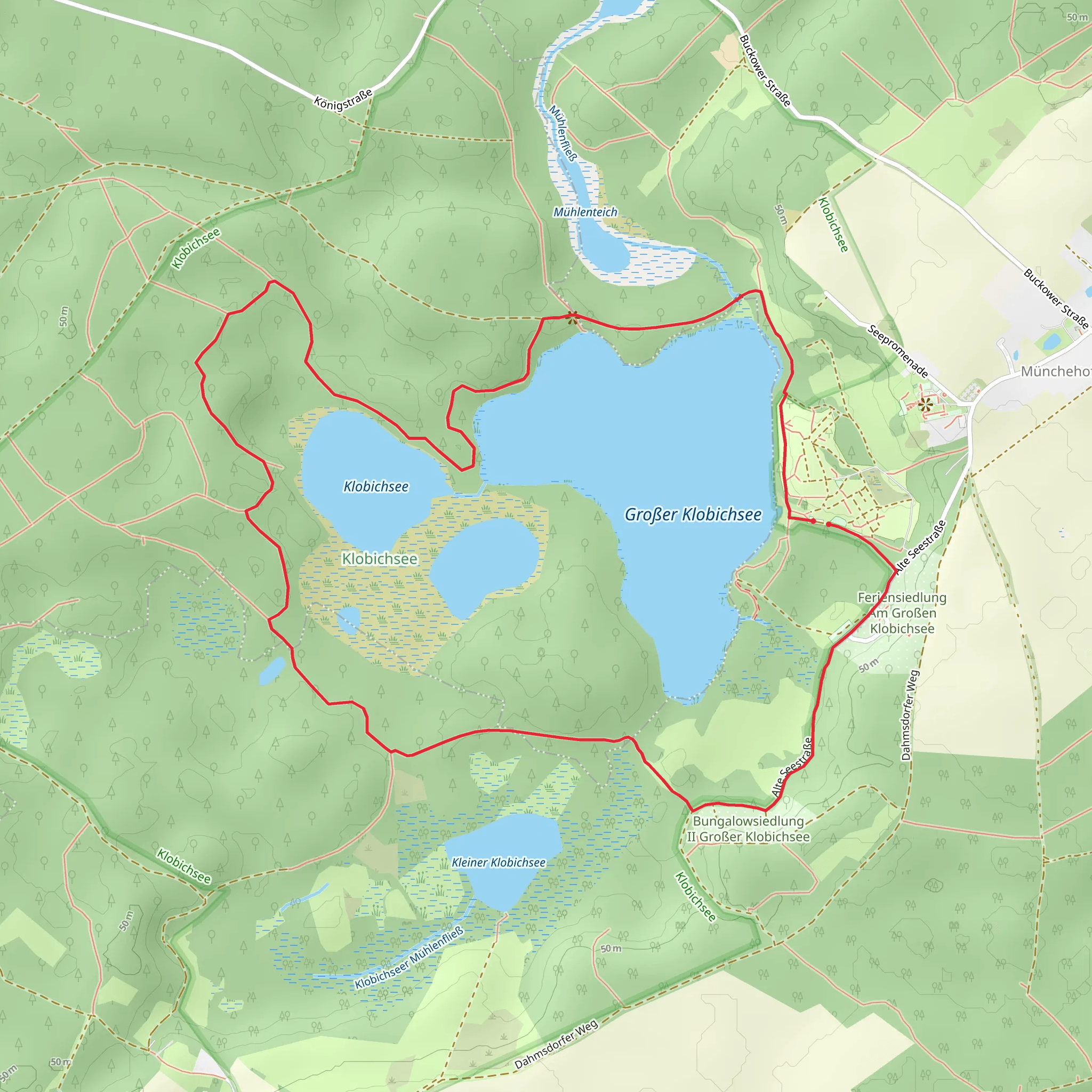 Großer Klobichsee and Klobichsee Loop via Roter Balken mobile static map