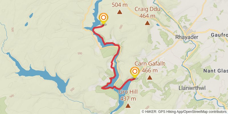 Elan Valley Way stage 11 Map