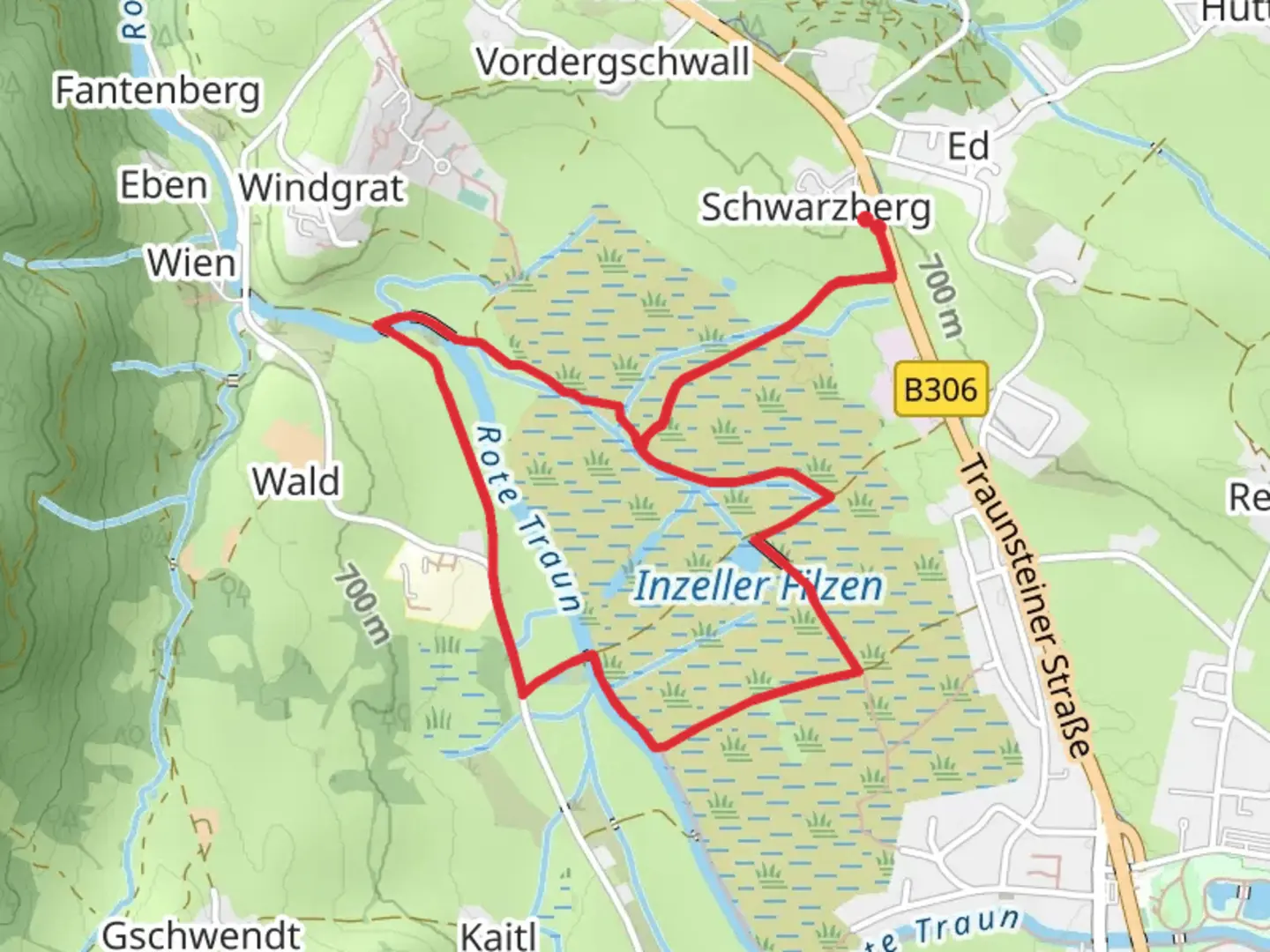 An image depicting the trail Moor Erlebnis Pfad Loop and its surrounding area.
