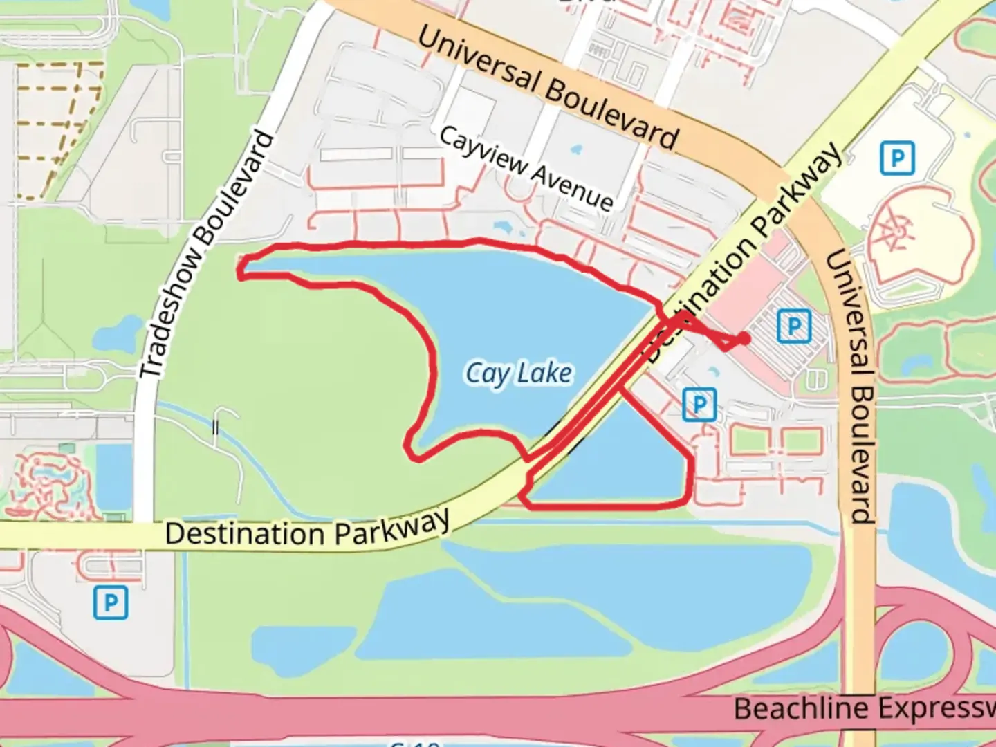 An image depicting the trail Cay Lake Loop and its surrounding area.
