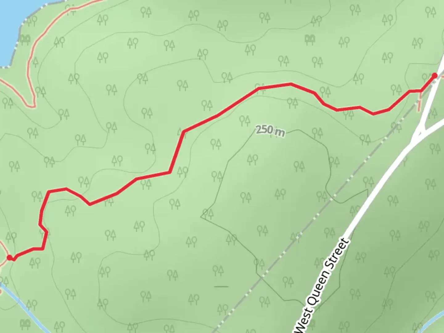 An image depicting the trail Twin Lakes Road and its surrounding area.
