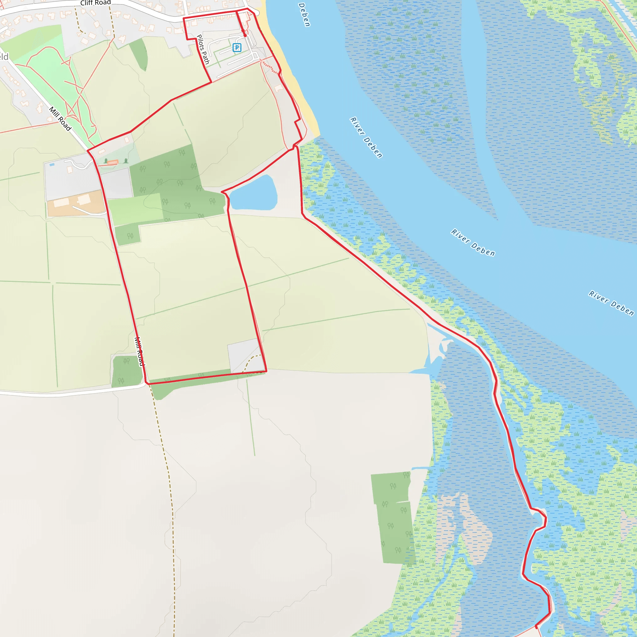 River Deben and Waldringfield Loop mobile static map