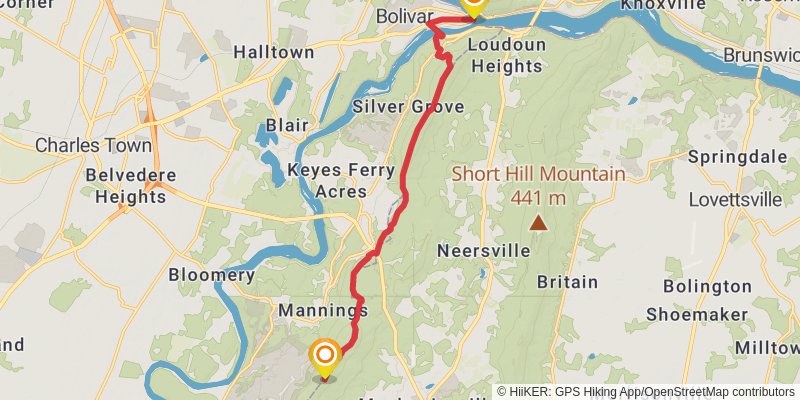 Appalachian Trail - Virginia stage 55 Map