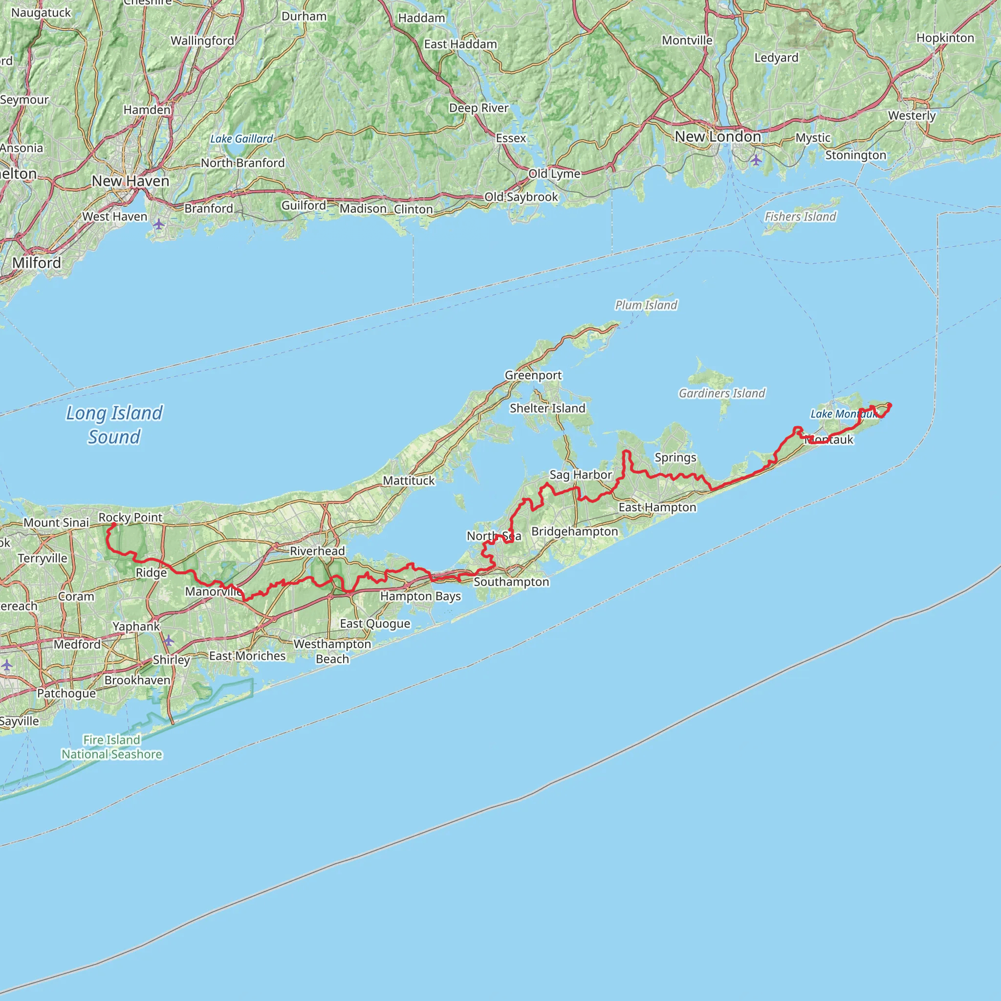 Paumanock Trail mobile static map