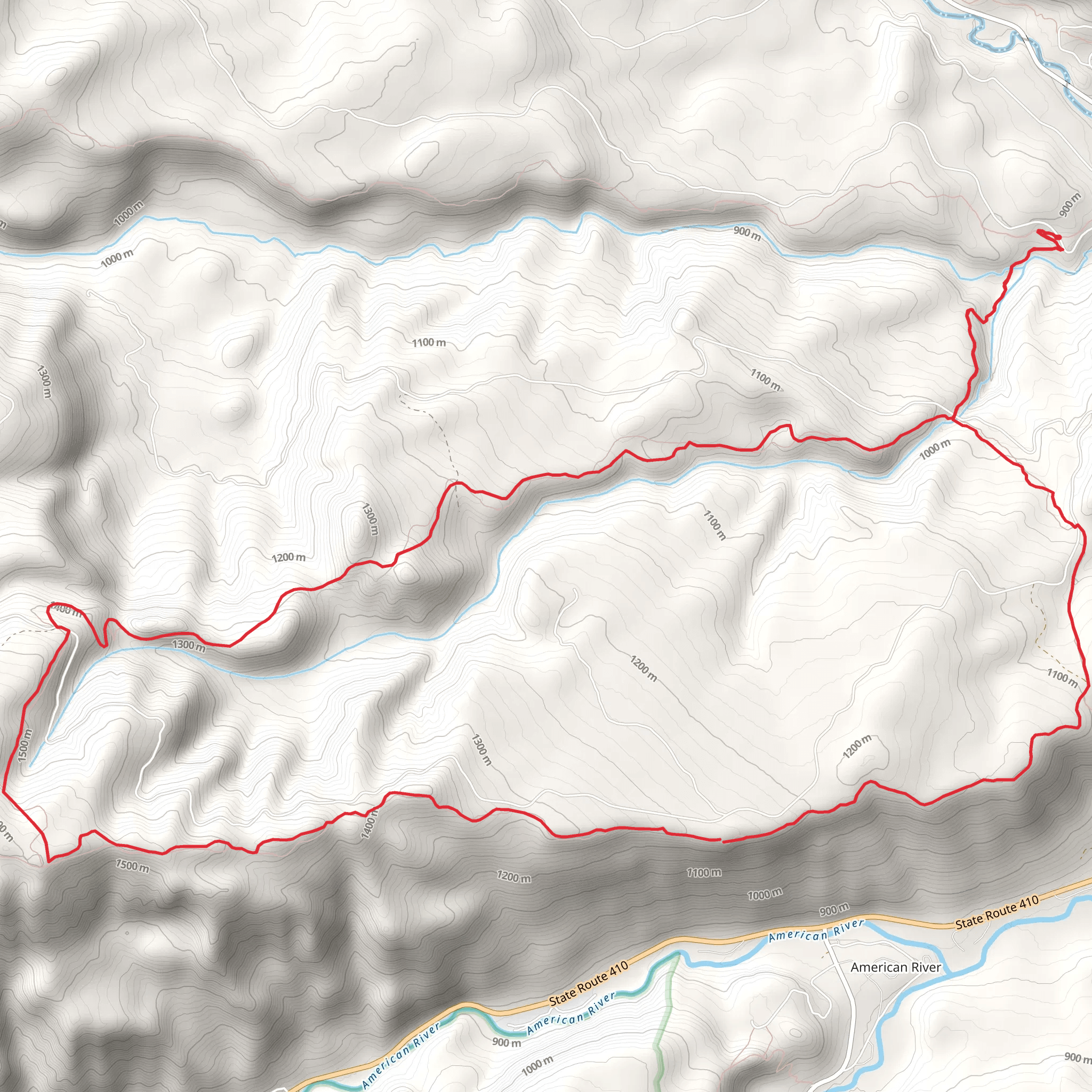West Quartz Creek Loop Trail mobile static map