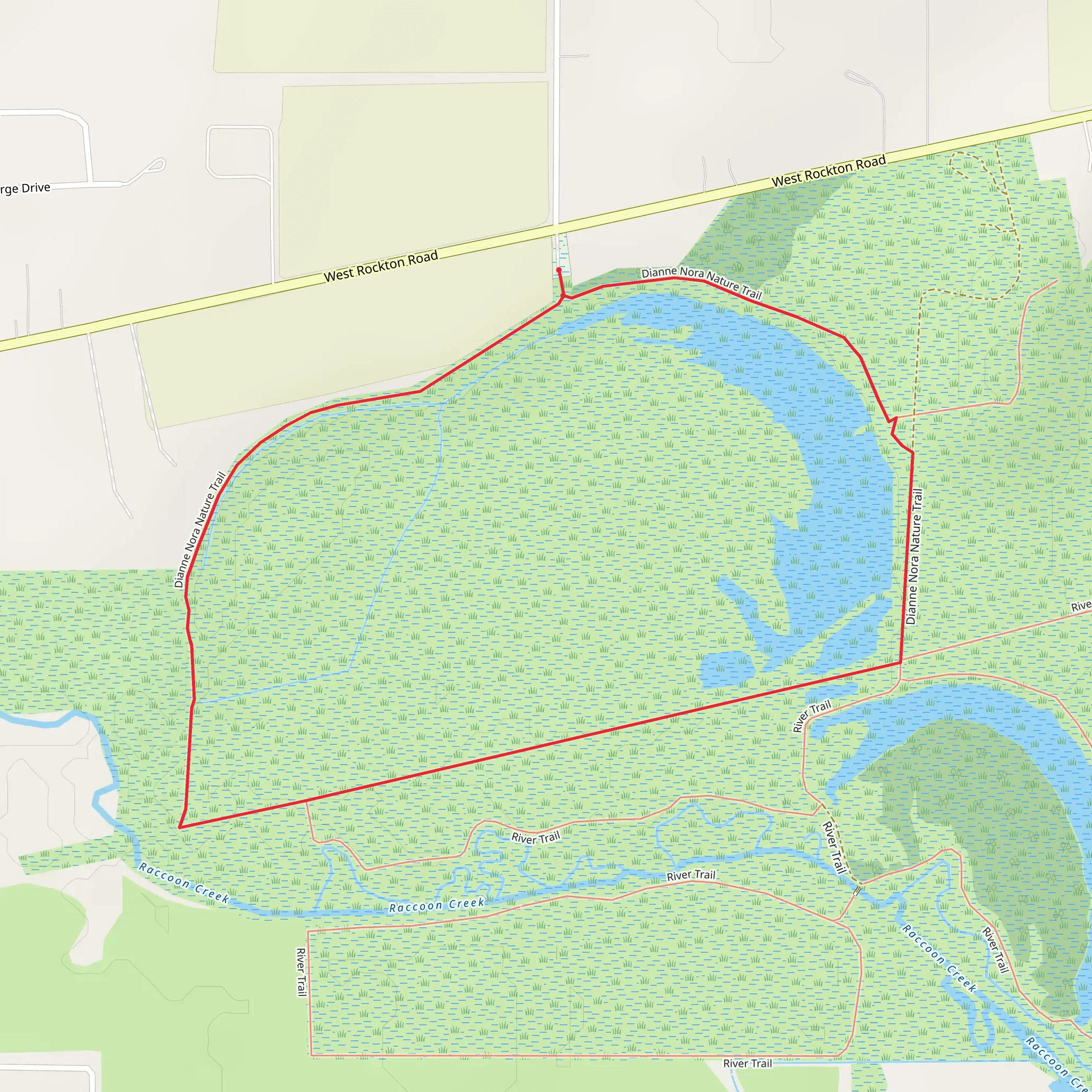 Dianne Nora Nature Loop Trail mobile static map