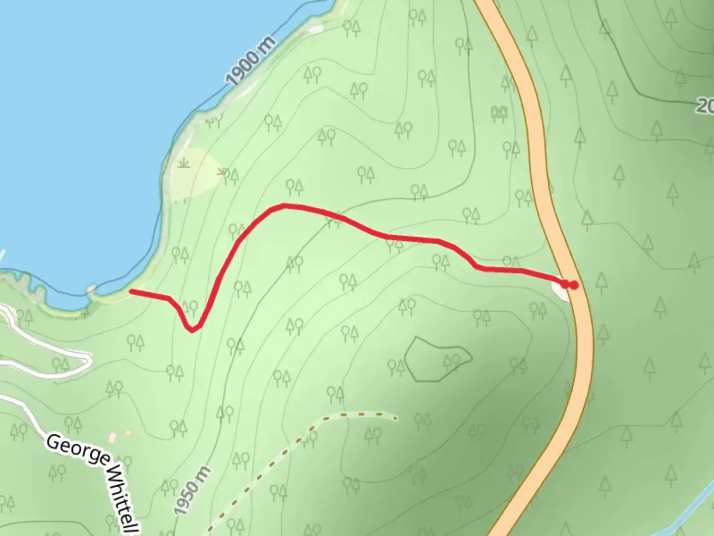 An image depicting the trail Secret Beach and its surrounding area.
