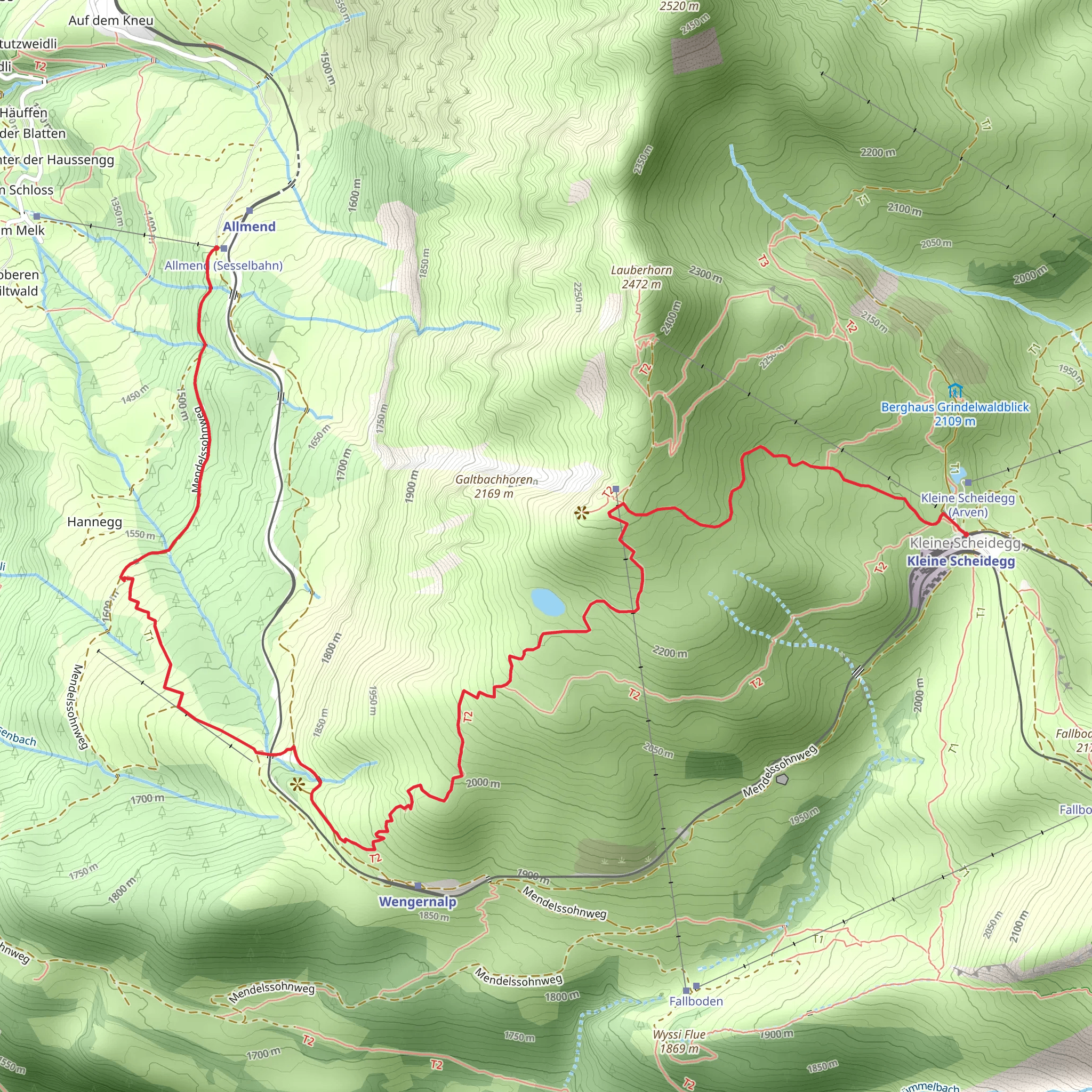 Lauberhorn Trail mobile static map