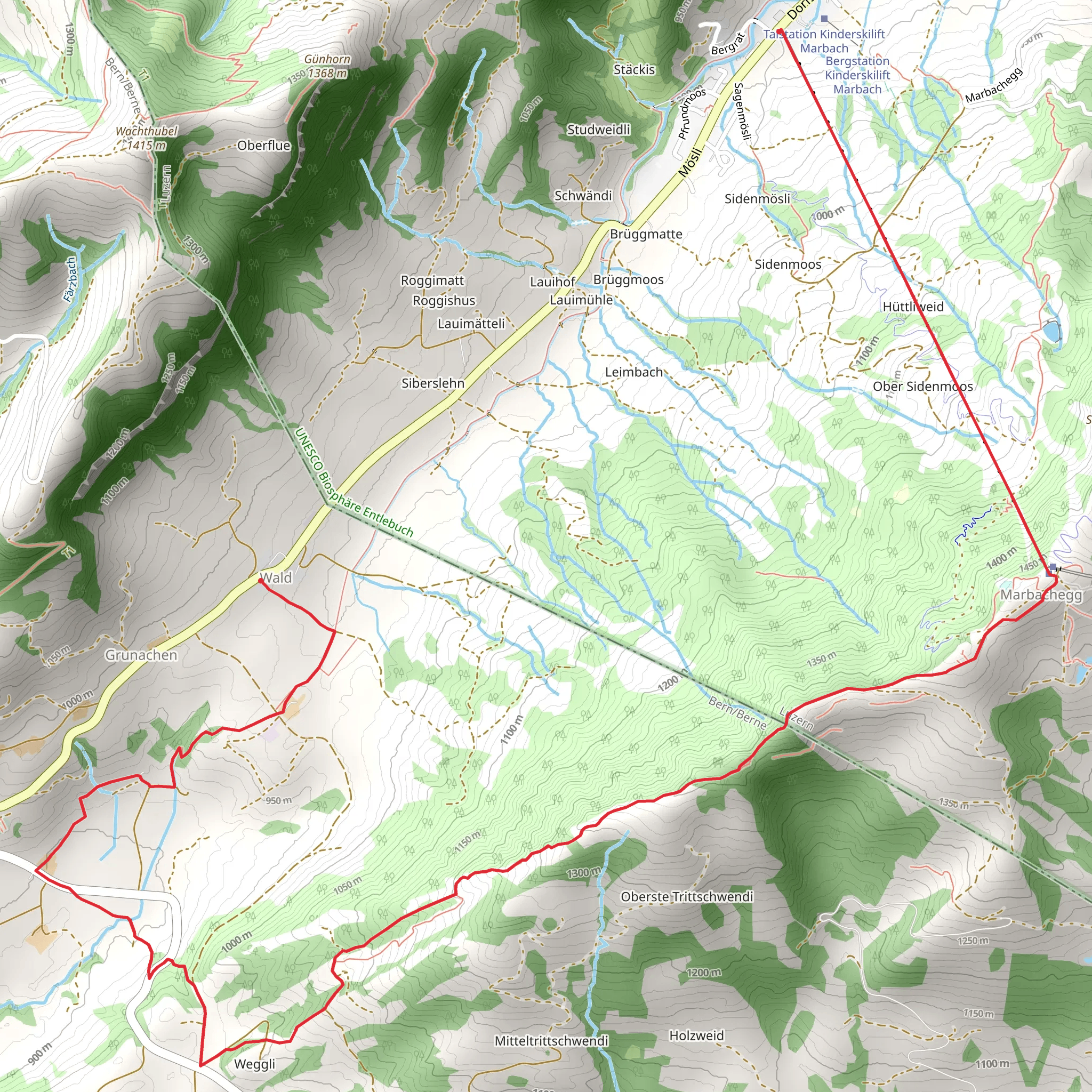 Wanderplausch und Biergenuss in Marbach mobile static map
