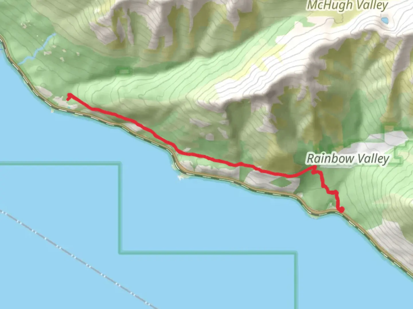 An image depicting the trail Turnagain Arm Trail Out and Back and its surrounding area.