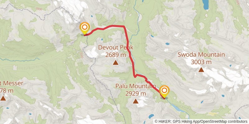 Great Divide Trail stage 56 Map