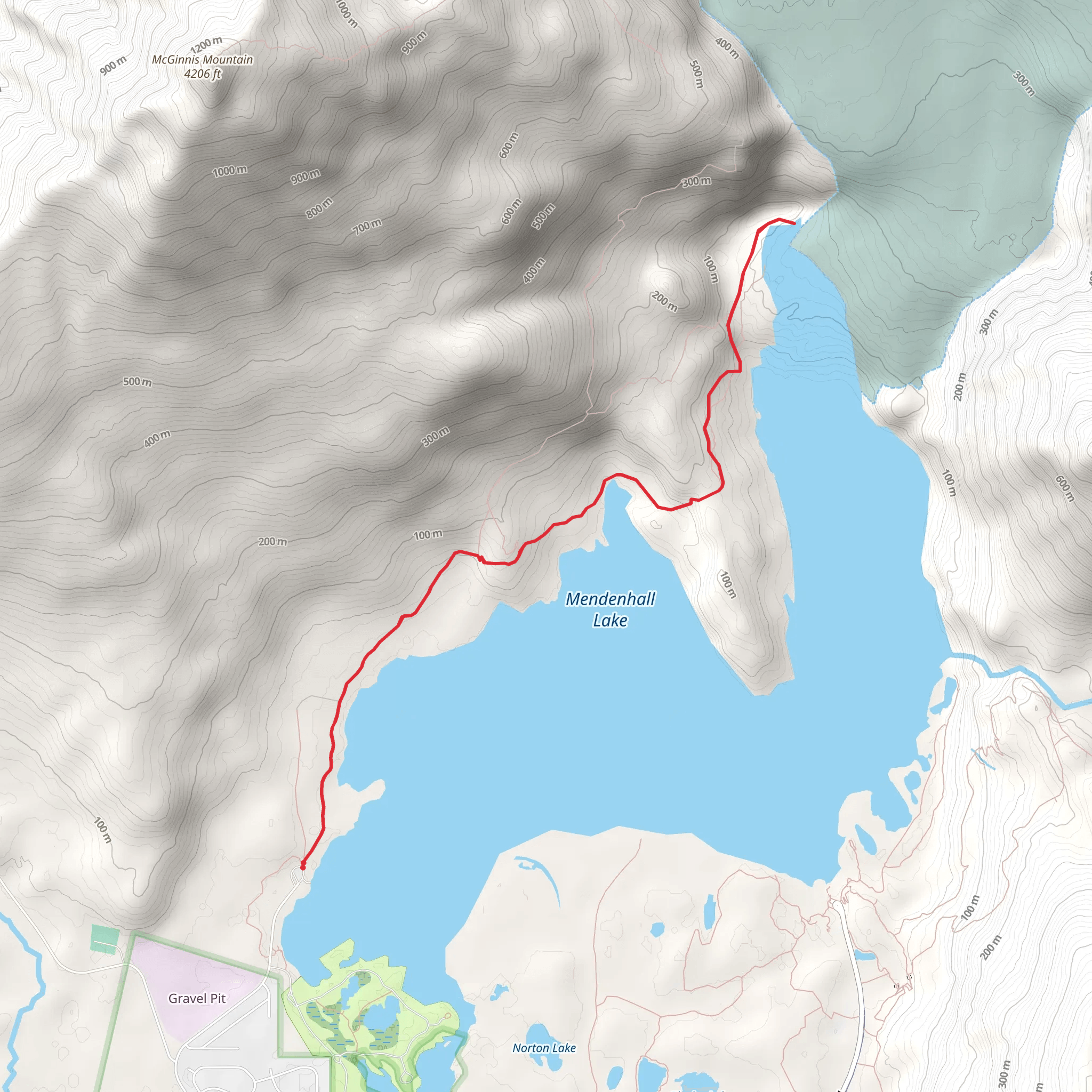 Mendenhall Lake - West Glacier Trail mobile static map
