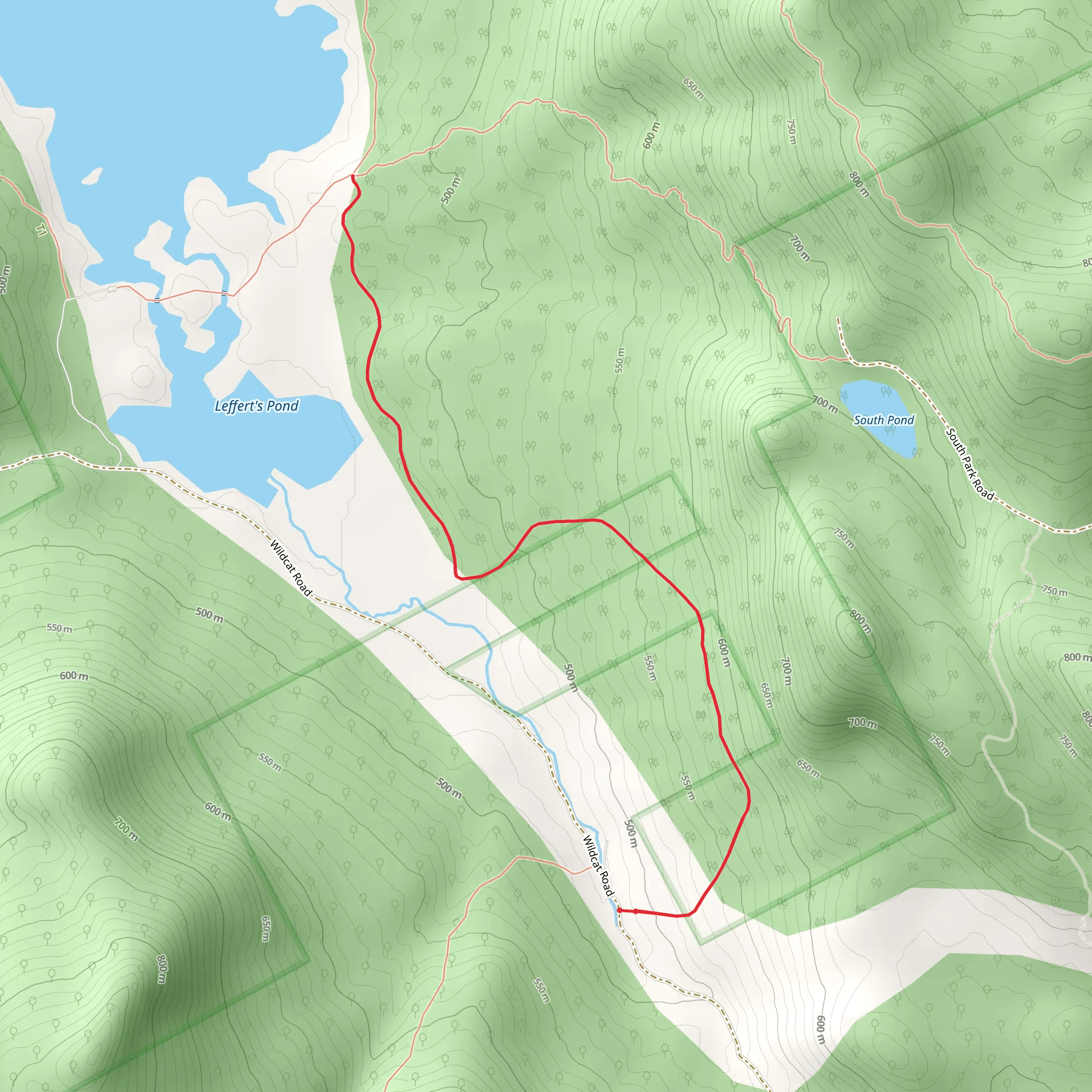 Lefferts Pond Trail mobile static map