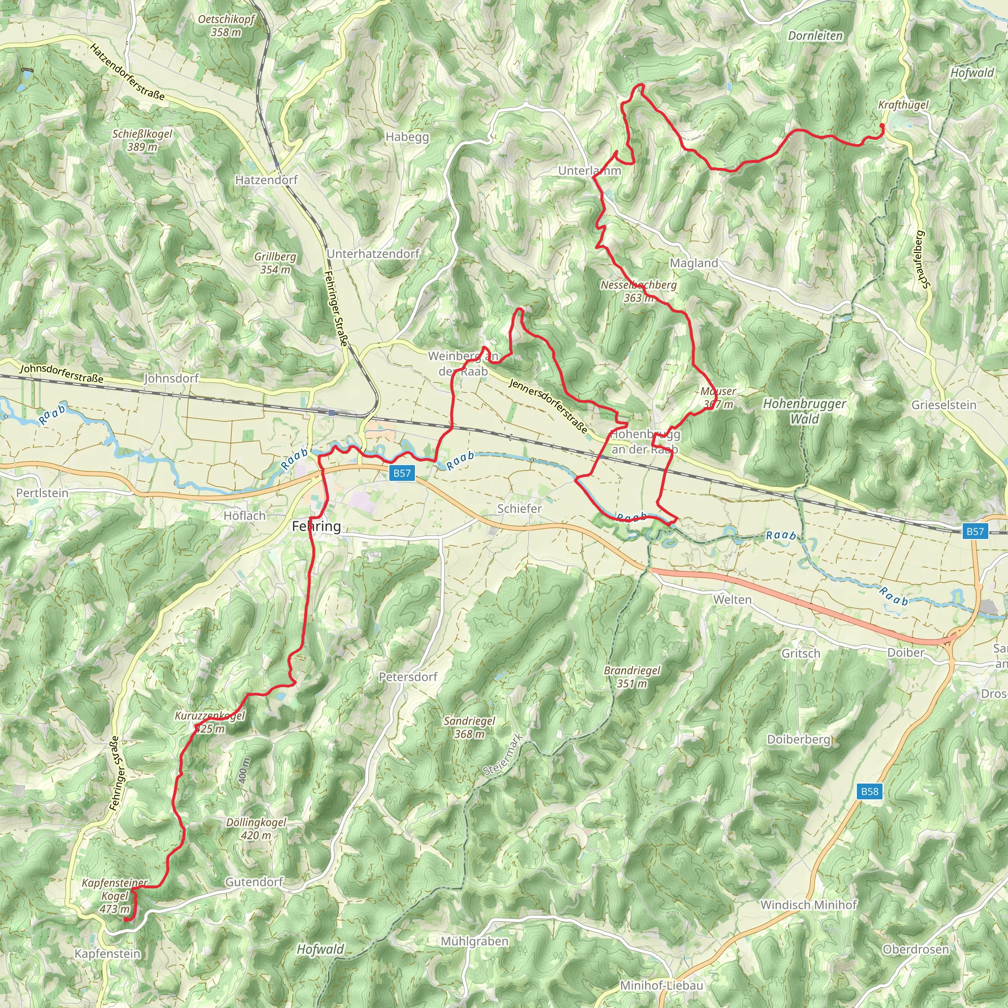 Loipersdorf-Kapfenstein - Auf den Spuren der Vulkane mobile static map