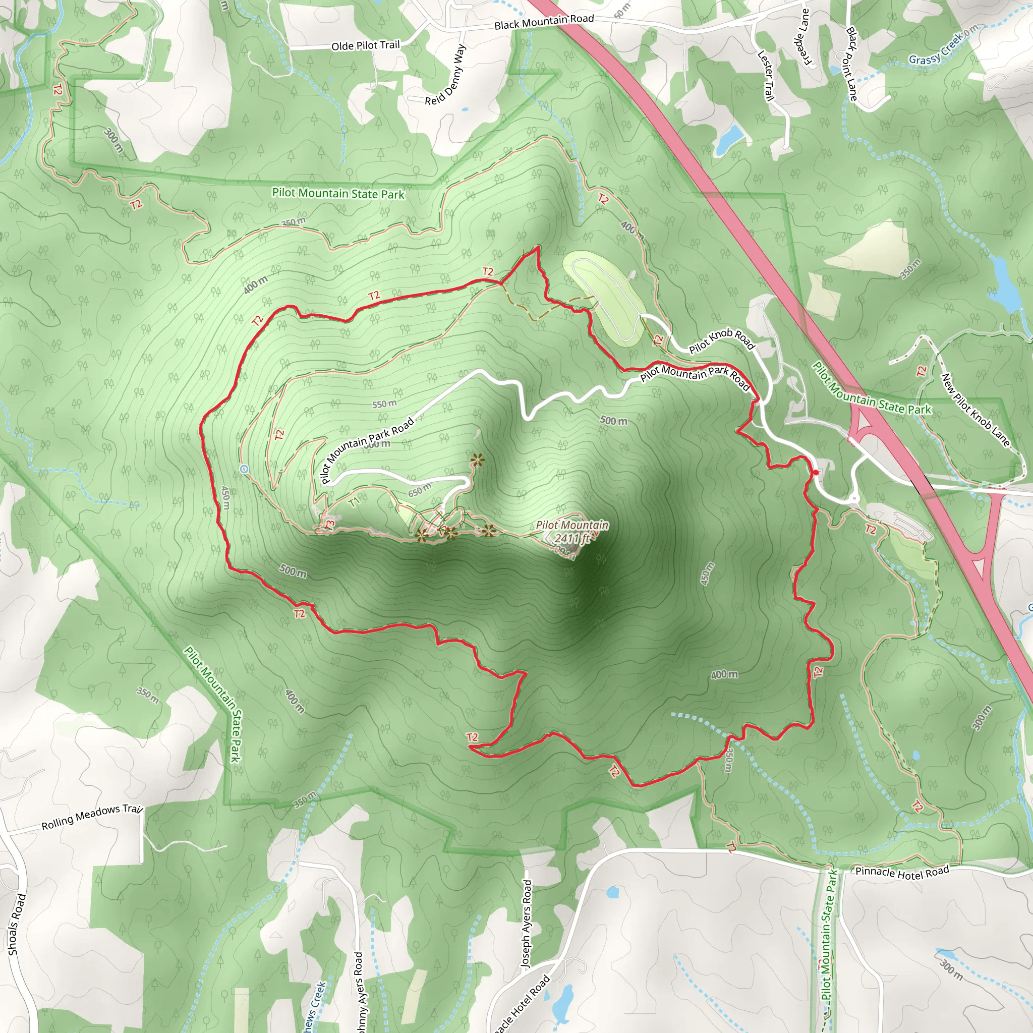 Grindstone Trail and Mountain Trail mobile static map