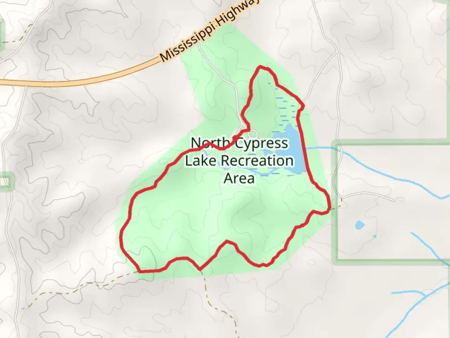 An image depicting the trail North Cypress Lake Loop Trail and its surrounding area.