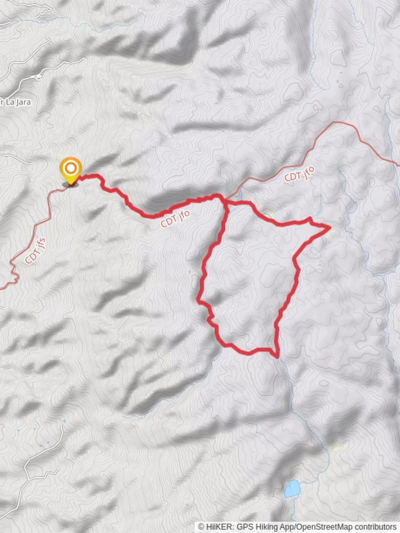 An image depicting the trail Lucero Trail and Upper Clear Creek Loop Trail and its surrounding area.