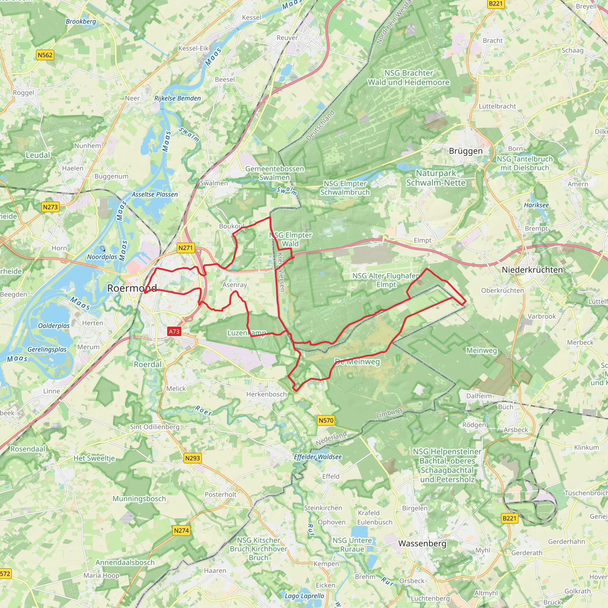 Herkenbosscher Heide and Aan de Blauwe Steen Loop mobile static map