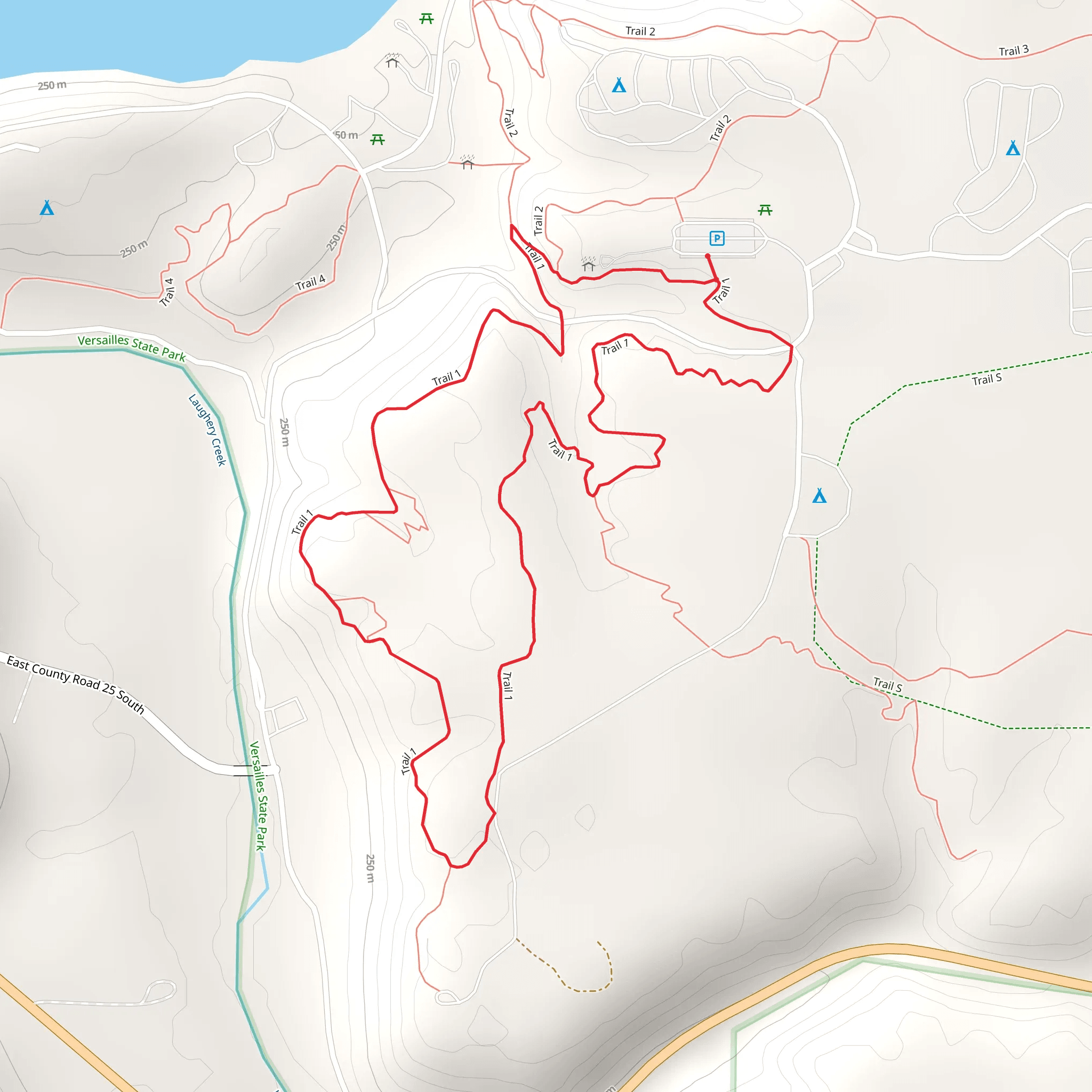 Trail 1 Loop mobile static map